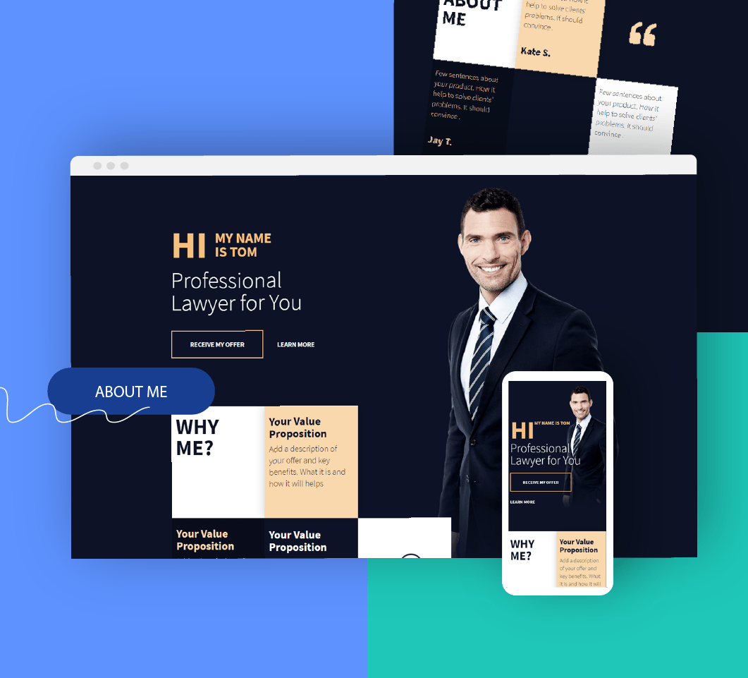 Firmowy landing page