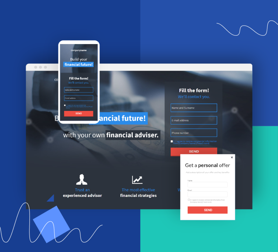 Insurance landing pages