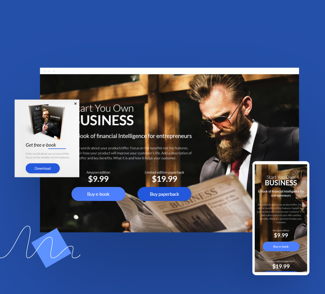 Finance landing page templates cover