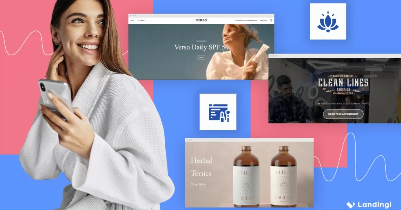 Beauty landing page examples