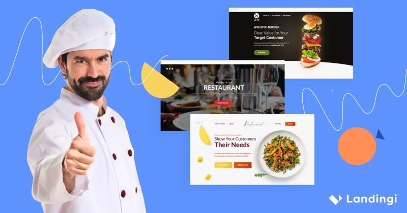 restaurant landing pages best examples